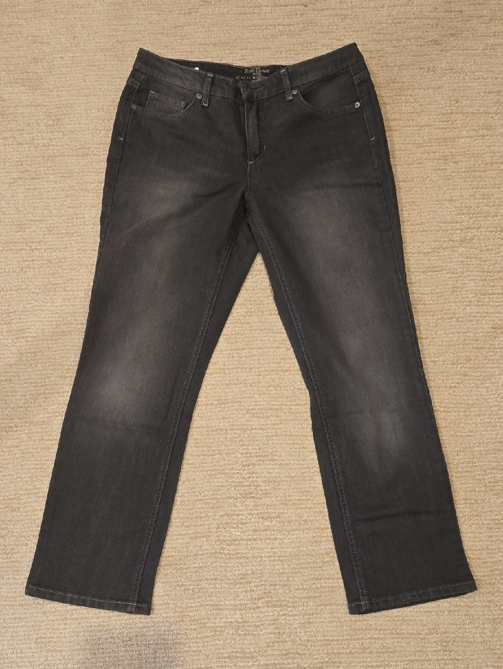 New Ruff Hewn Petite Charcoal Grey Denim Pants